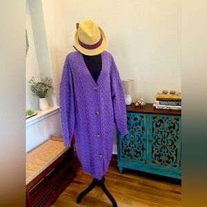 Long Button Cardigan 2XL